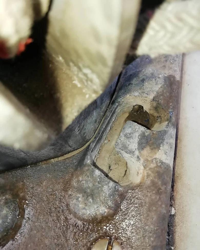 Interior de una tubería visto con la cámara de inspección